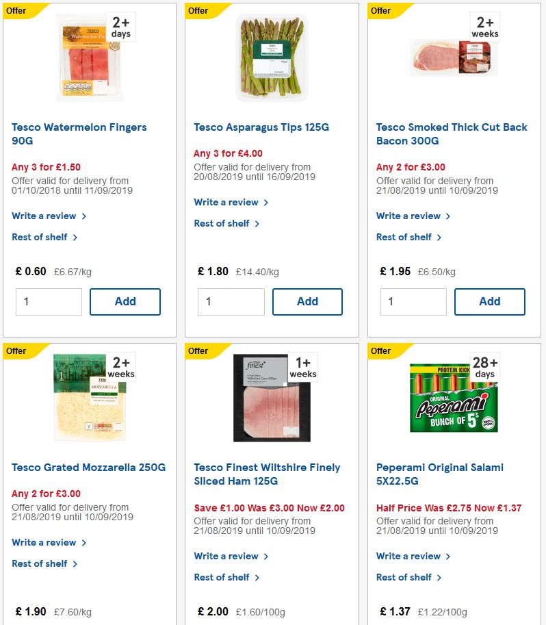 TESCO Offers from 28 August