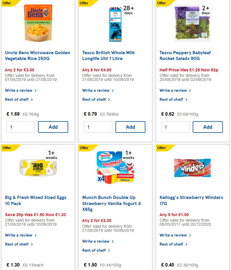 TESCO Offers from 28 August