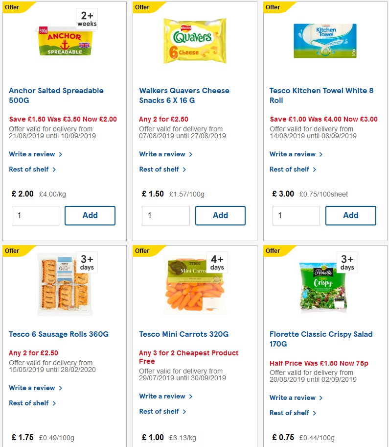 TESCO Offers from 28 August