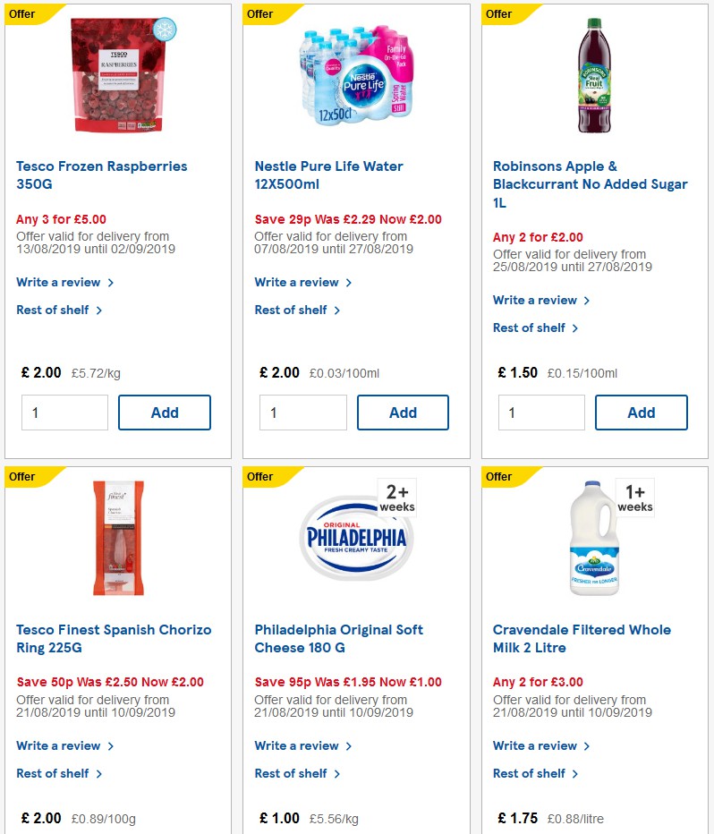 TESCO Offers from 28 August