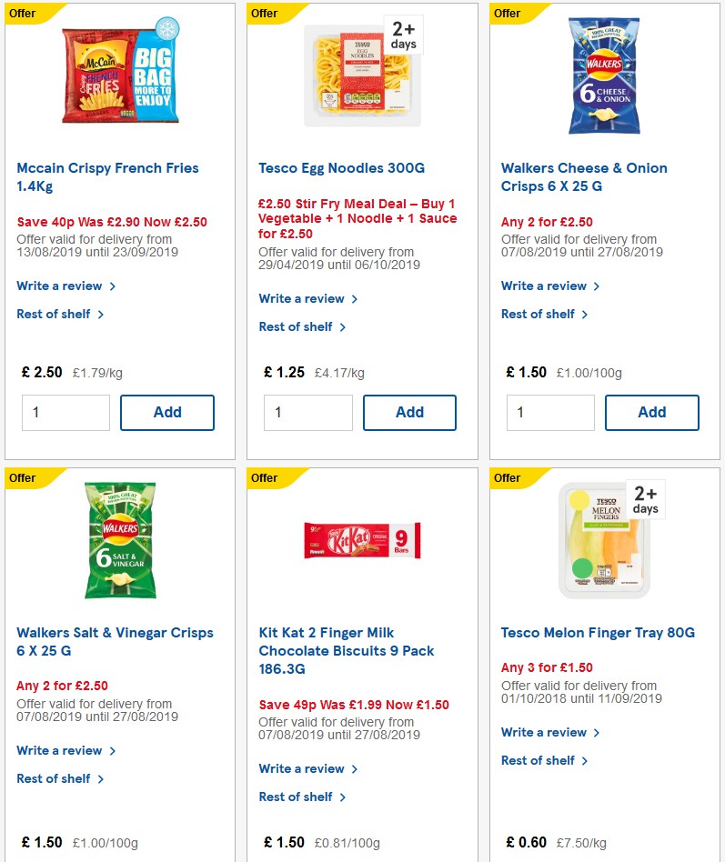 TESCO Offers from 28 August