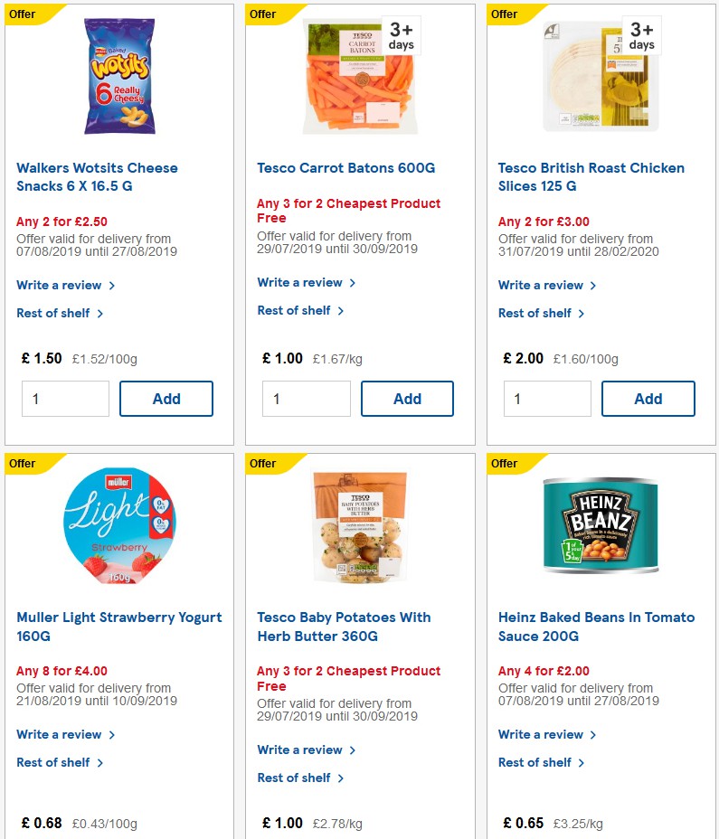 TESCO Offers from 28 August