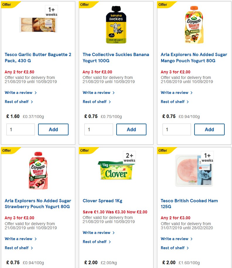 TESCO Offers from 28 August