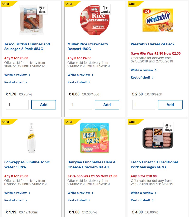 TESCO Offers from 28 August