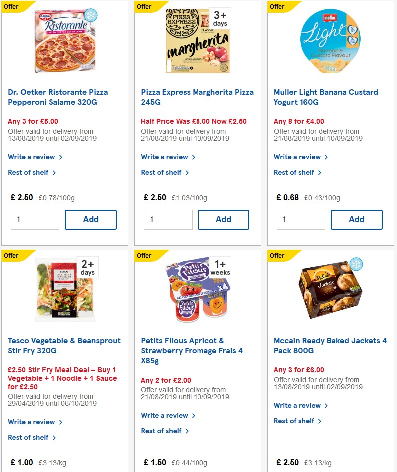 TESCO Offers from 28 August