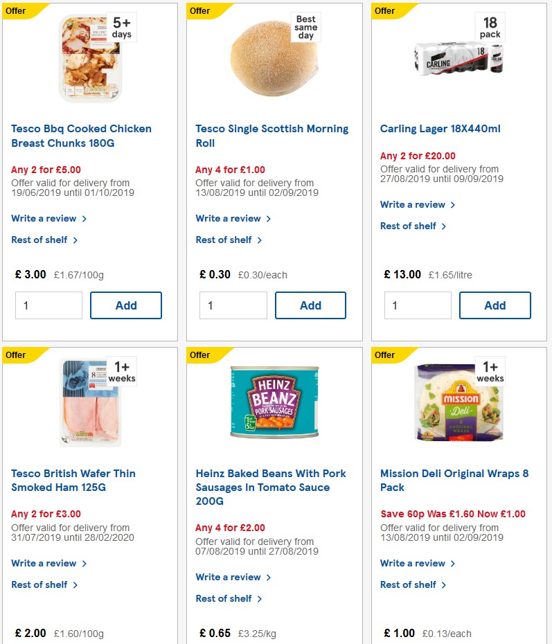 TESCO Offers from 28 August