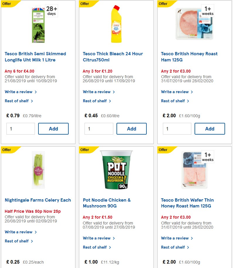 TESCO Offers from 28 August