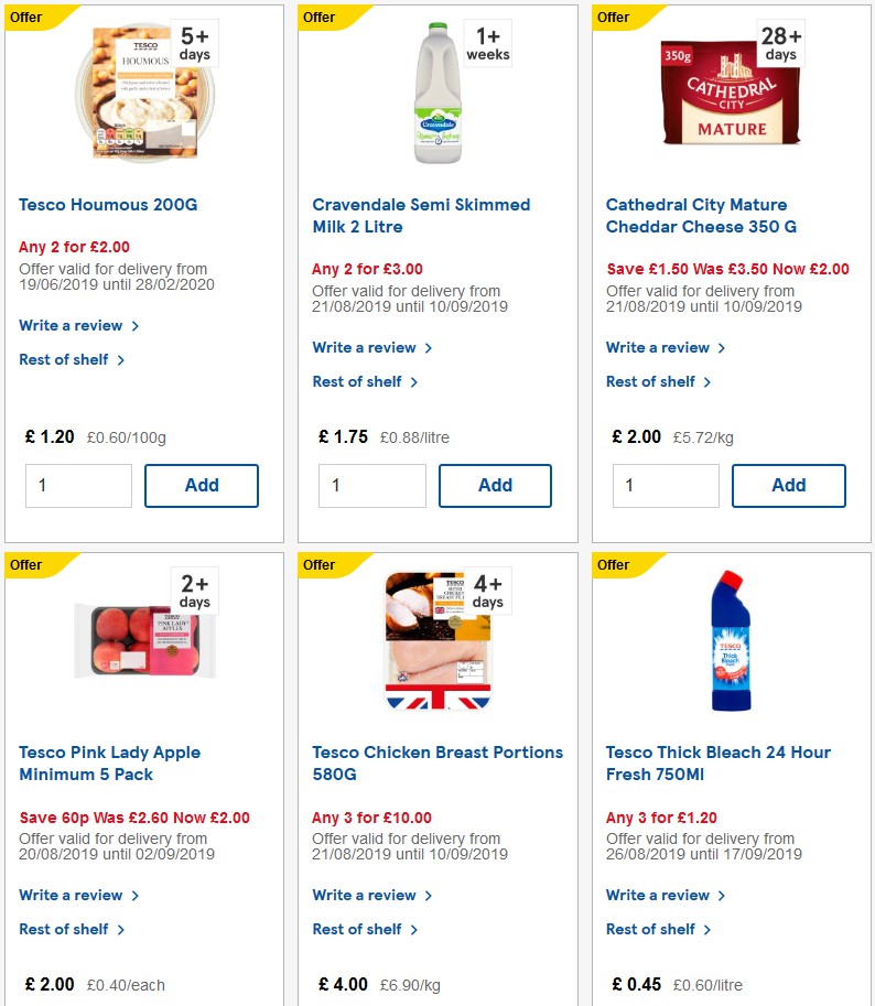 TESCO Offers from 28 August