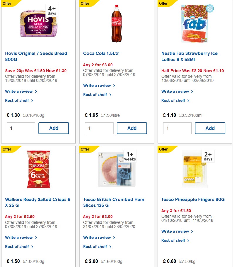 TESCO Offers from 28 August