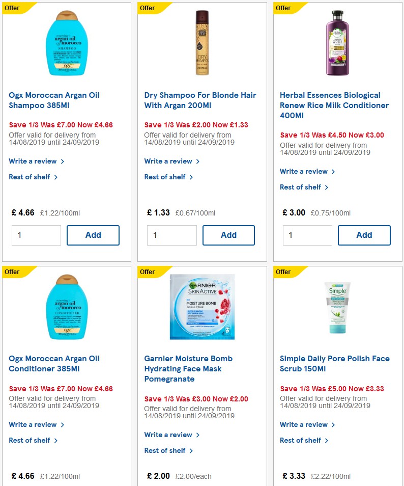 TESCO Offers from 17 September