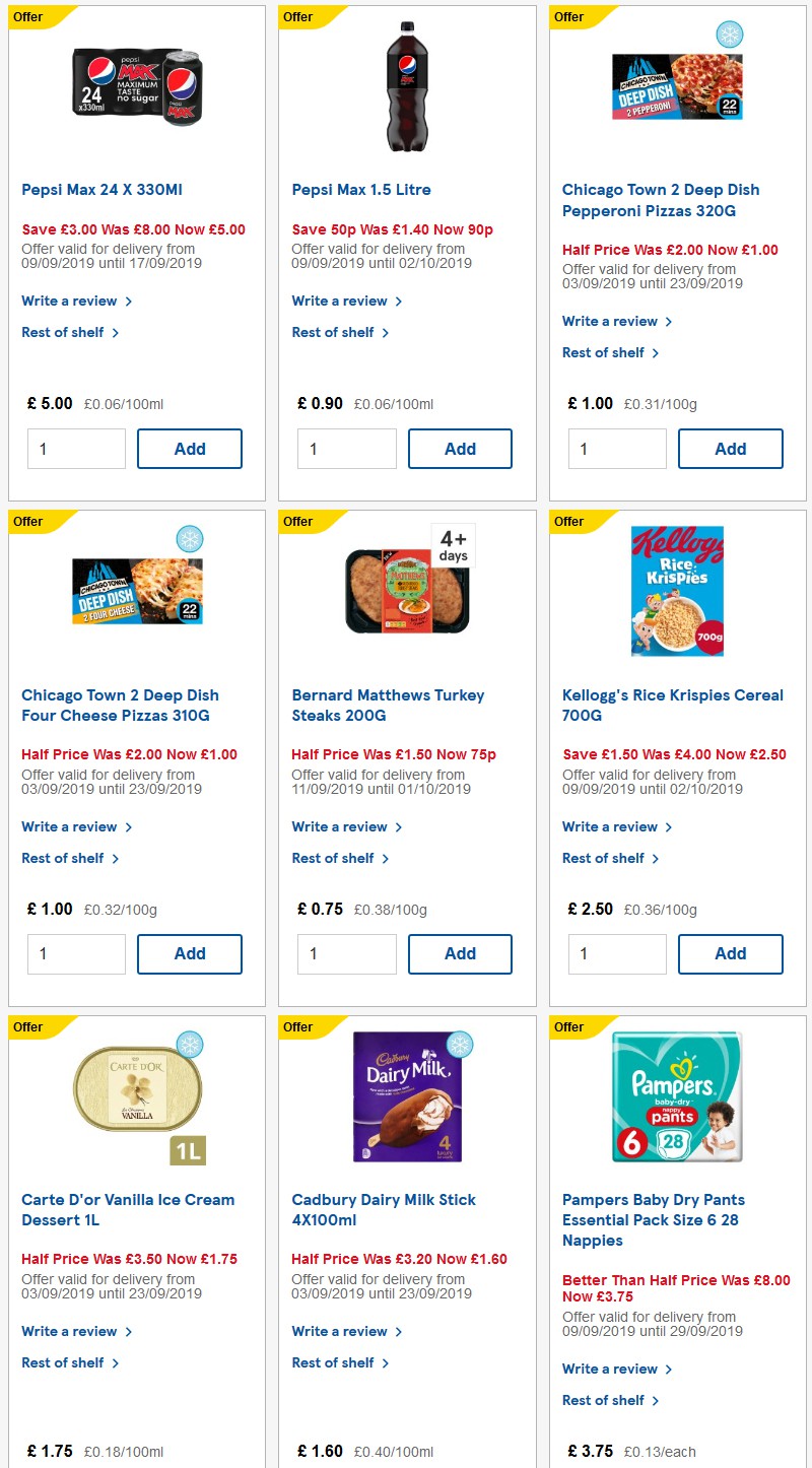 TESCO Offers from 17 September