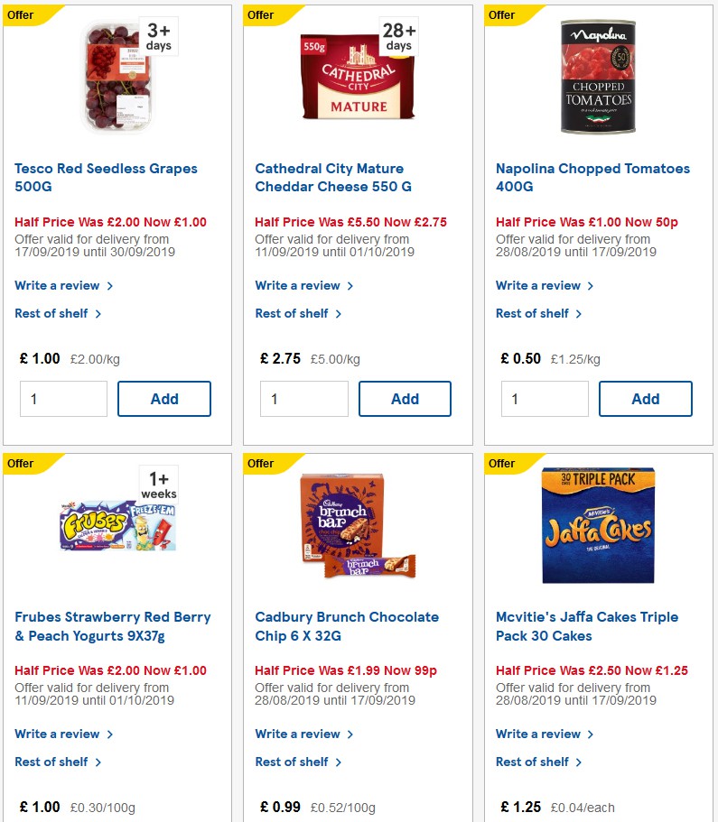 TESCO Offers from 17 September