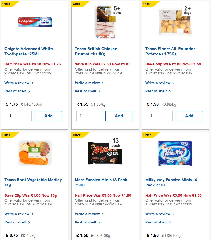 TESCO Offers from 23 October