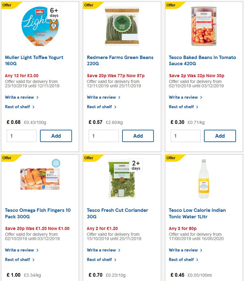 TESCO Offers from 13 November