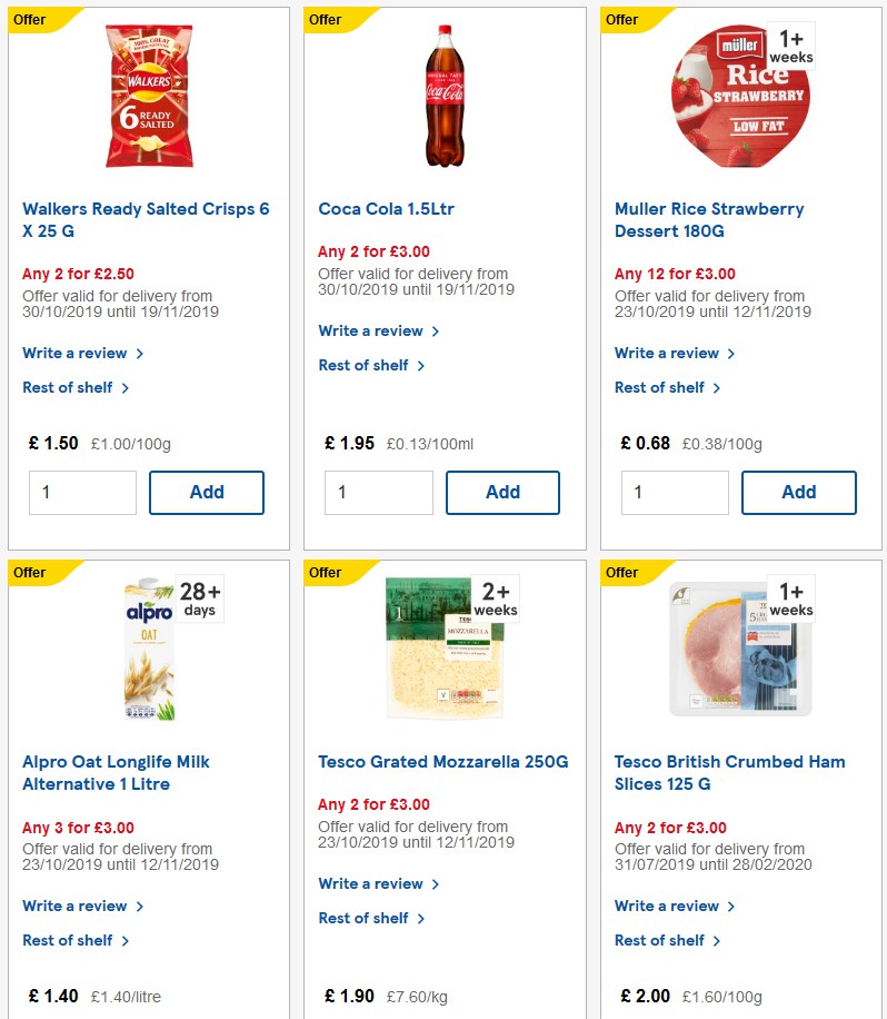 TESCO Offers from 13 November