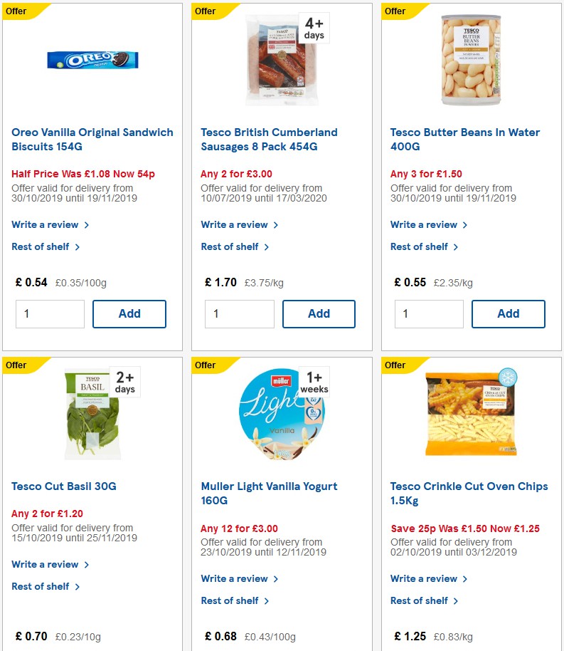 TESCO Offers from 13 November