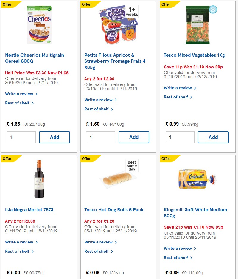 TESCO Offers from 13 November