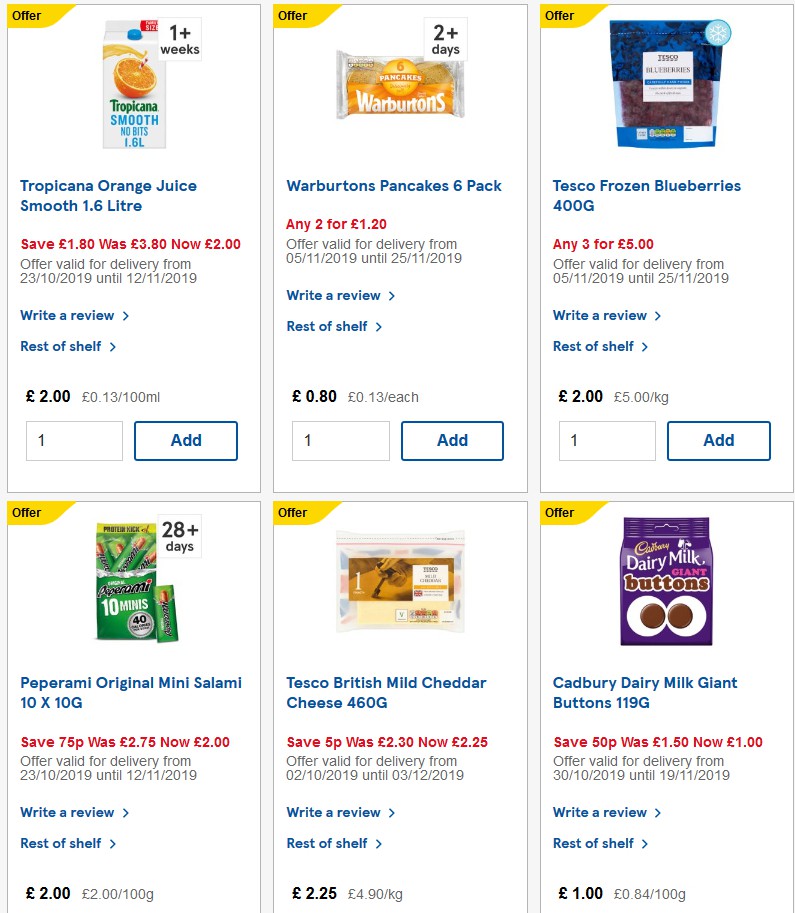 TESCO Offers from 13 November