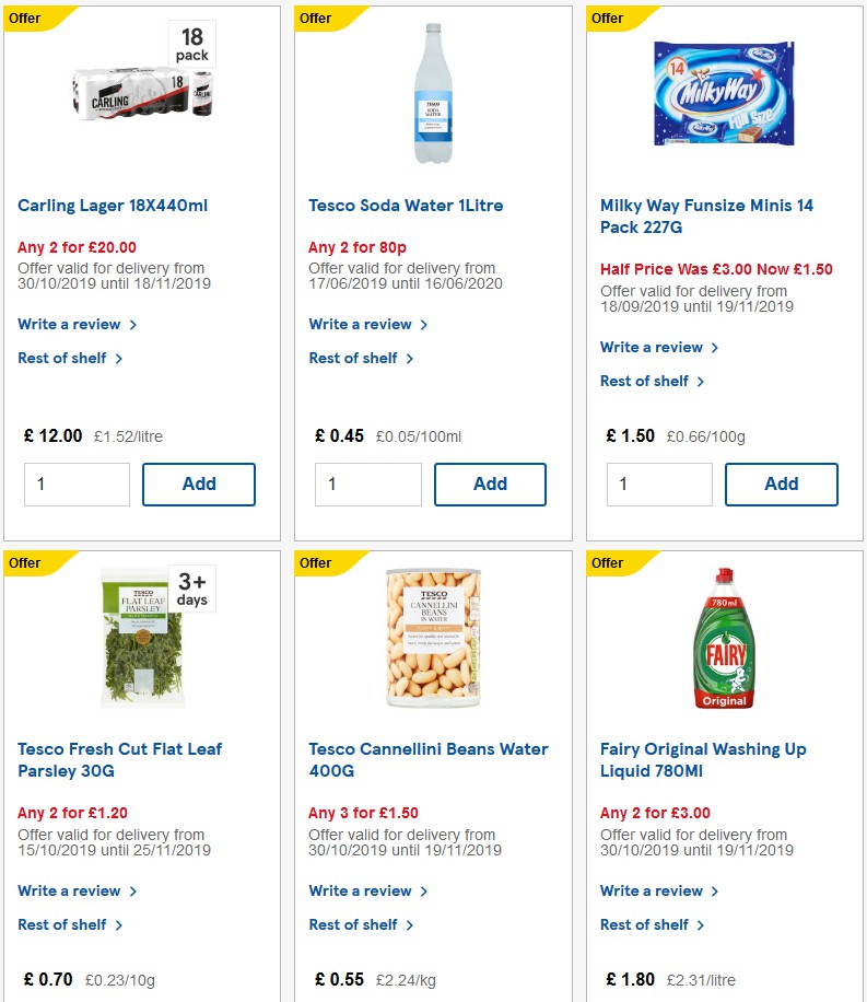 TESCO Offers from 13 November