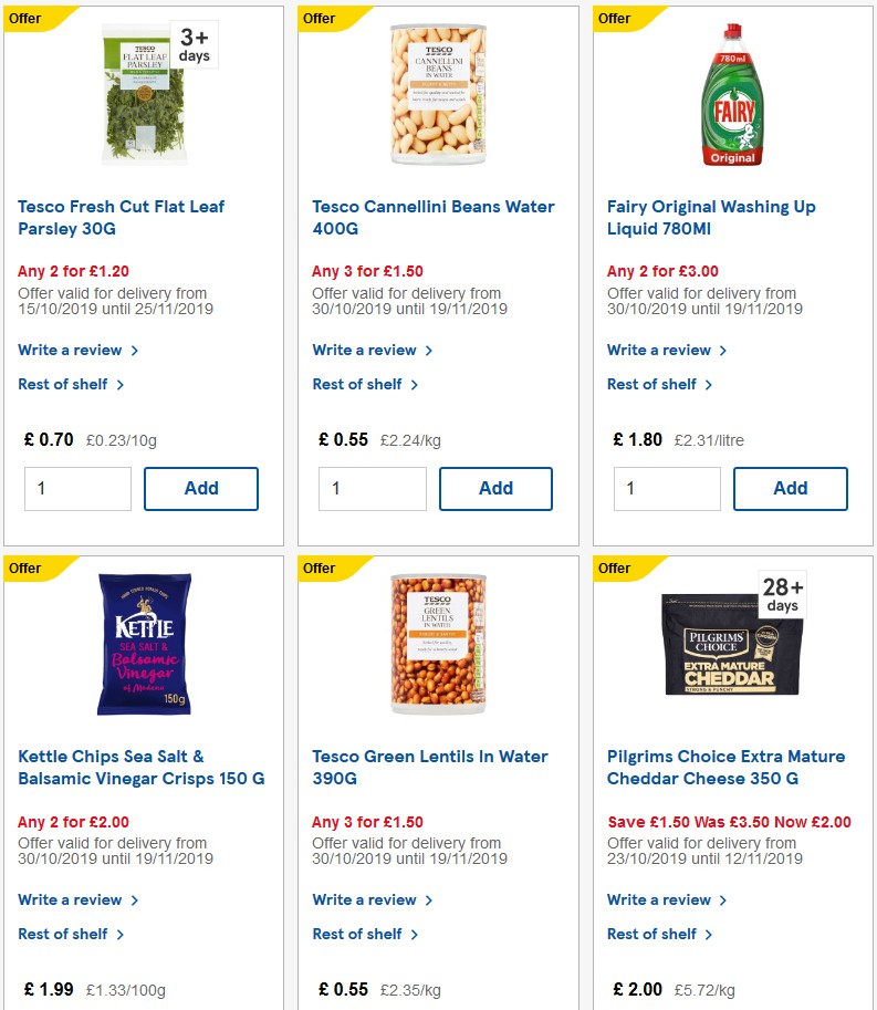 TESCO Offers from 13 November