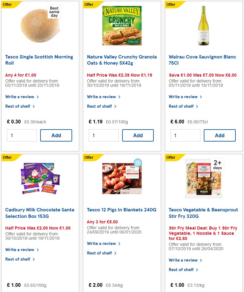 TESCO Offers from 13 November