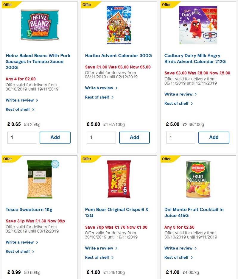 TESCO Offers from 13 November