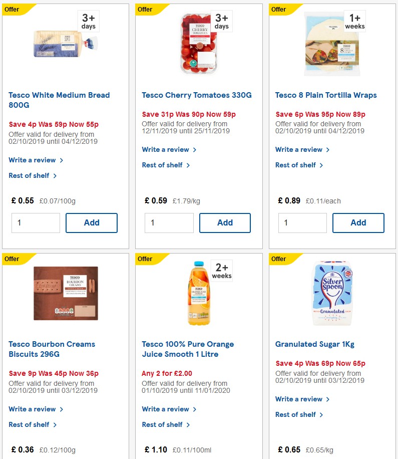 TESCO Offers from 13 November