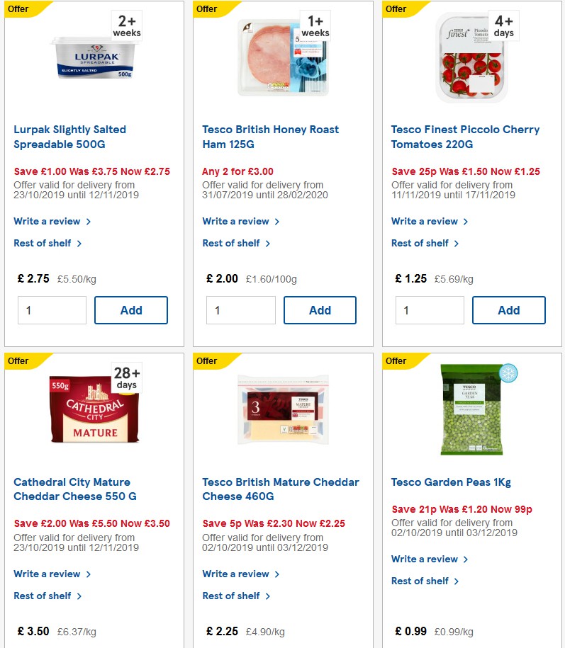 TESCO Offers from 13 November