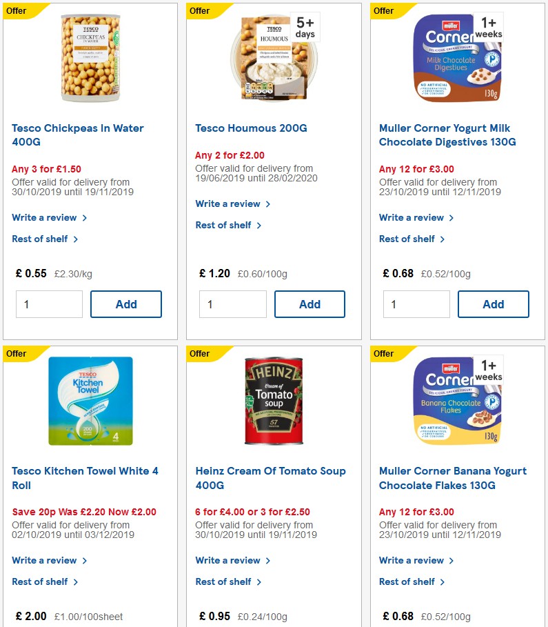 TESCO Offers from 13 November