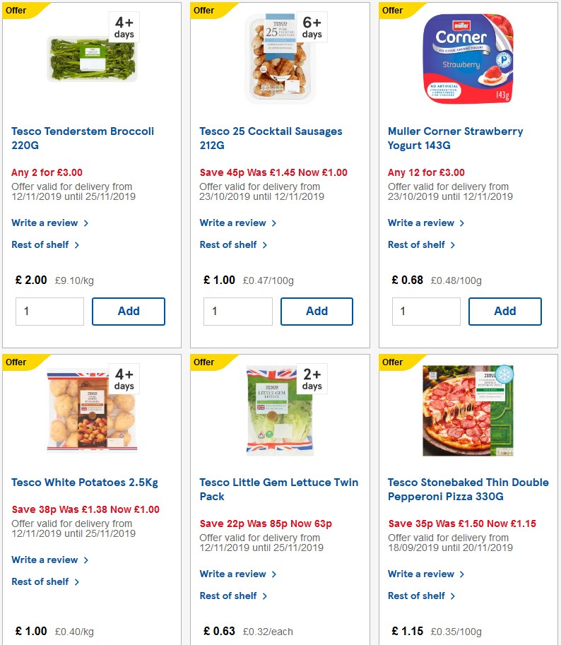 TESCO Offers from 13 November