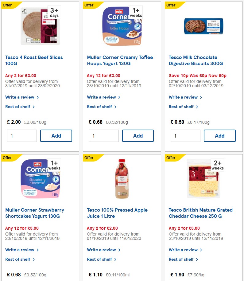 TESCO Offers from 13 November