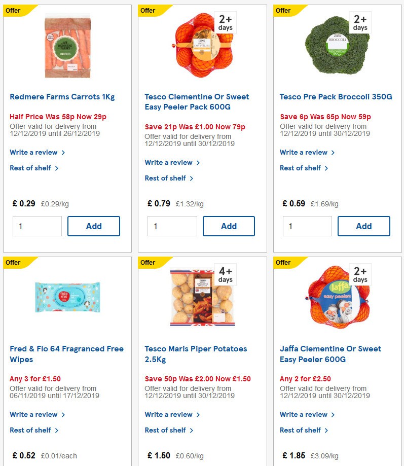 TESCO Offers from 18 December