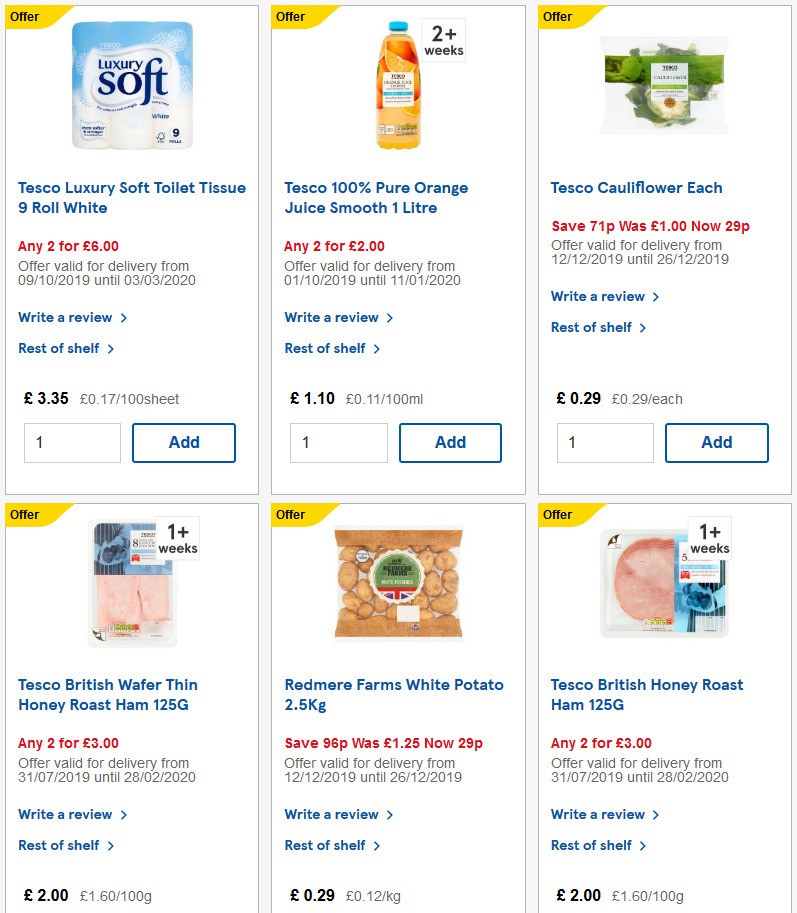 TESCO Offers from 18 December