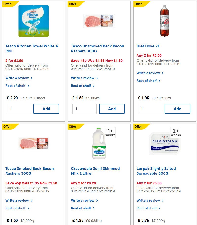 TESCO Offers from 18 December