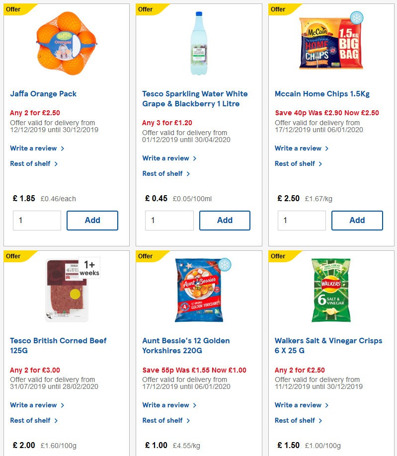 TESCO Offers from 18 December