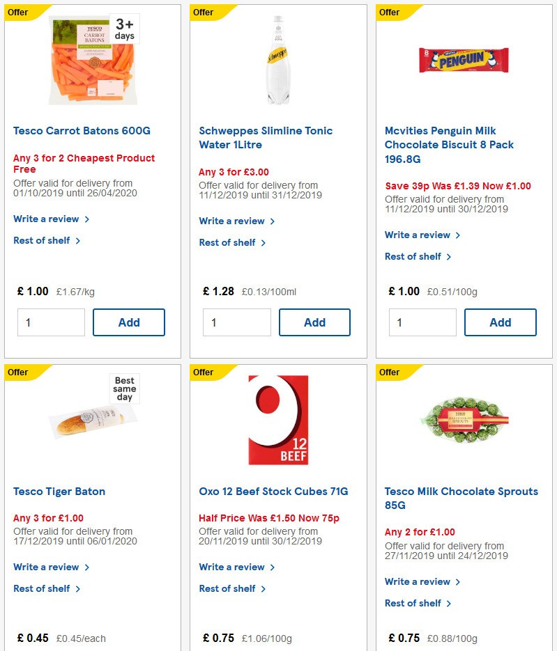 TESCO Offers from 18 December