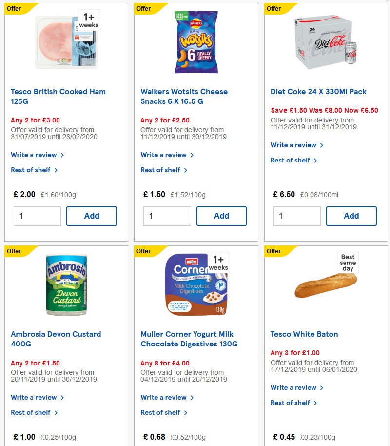 TESCO Offers from 18 December