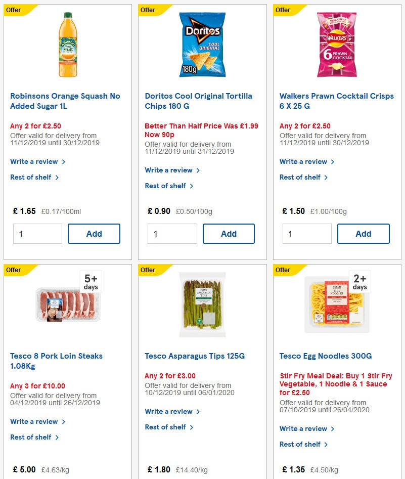 TESCO Offers from 18 December