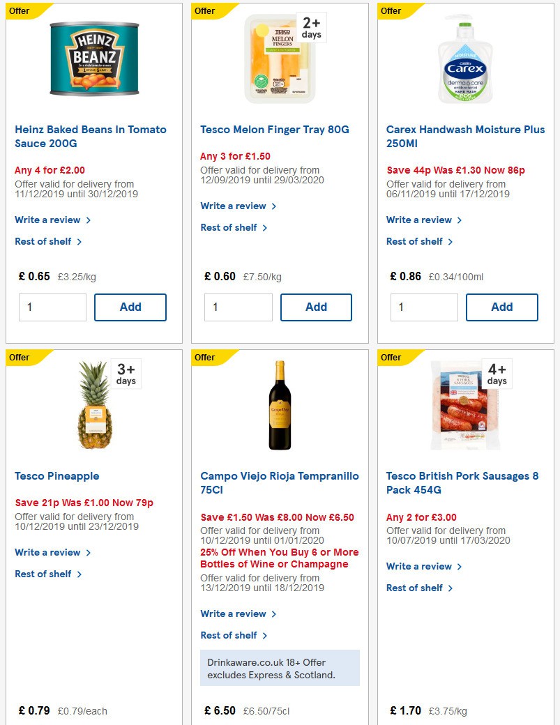 TESCO Offers from 18 December