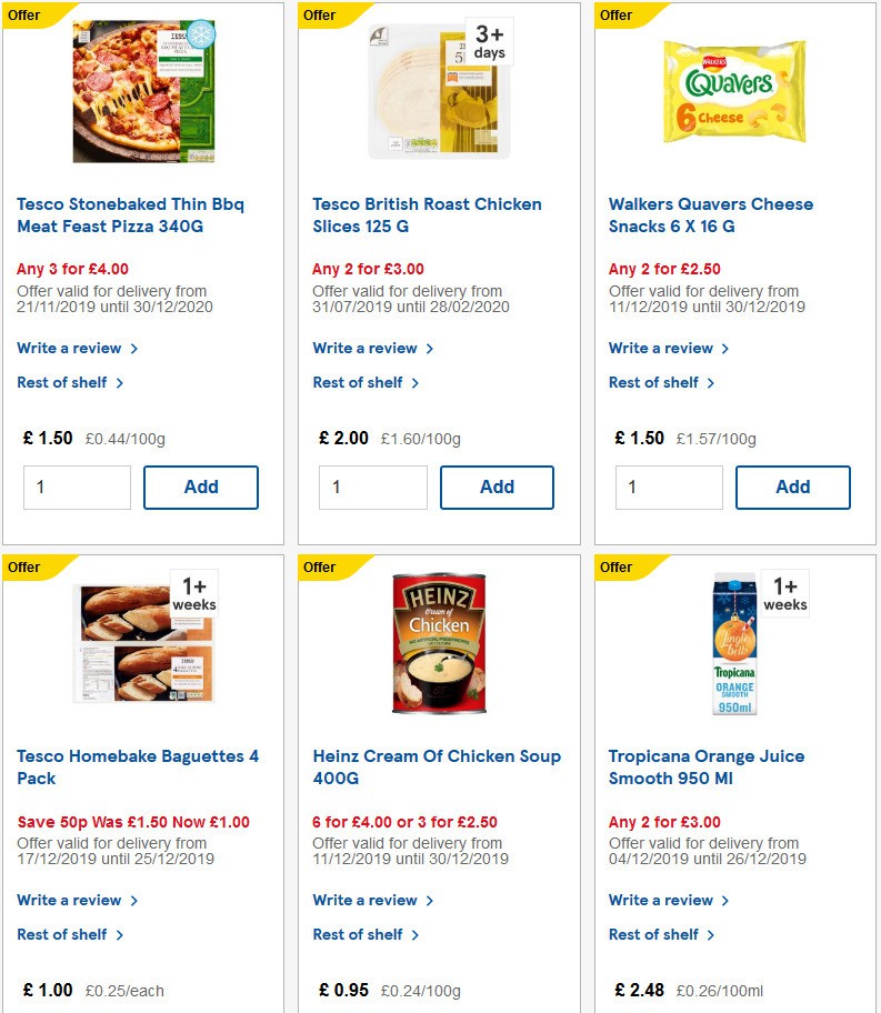 TESCO Offers from 18 December