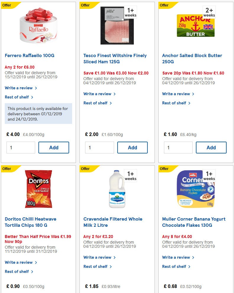 TESCO Offers from 18 December