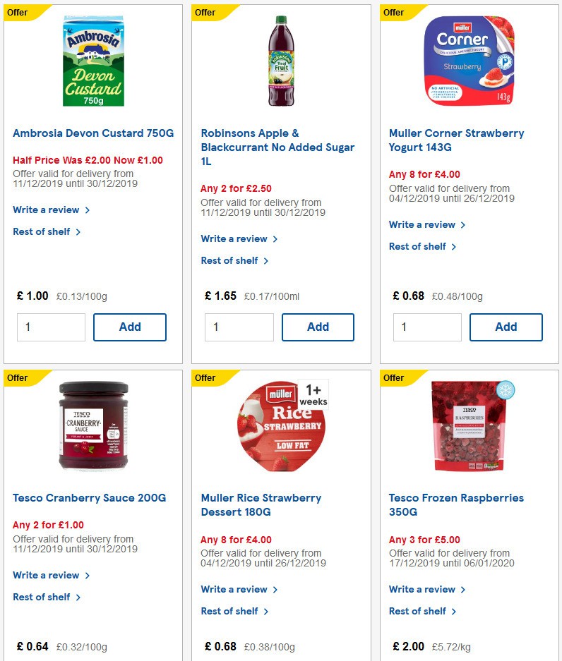 TESCO Offers from 18 December