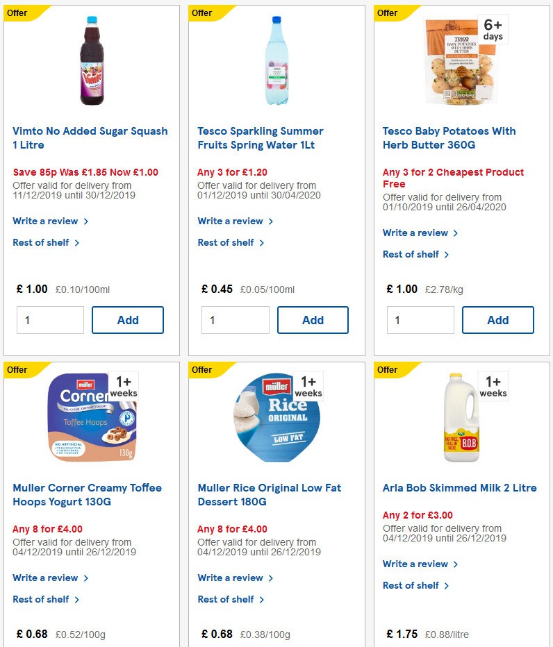 TESCO Offers from 18 December