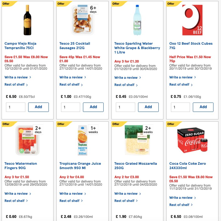 TESCO Offers from 27 December