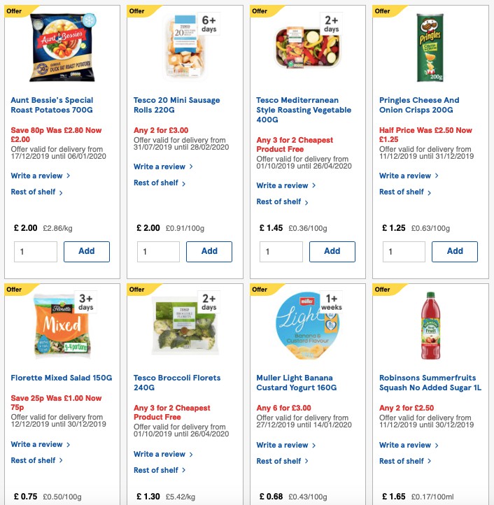 TESCO Offers from 27 December