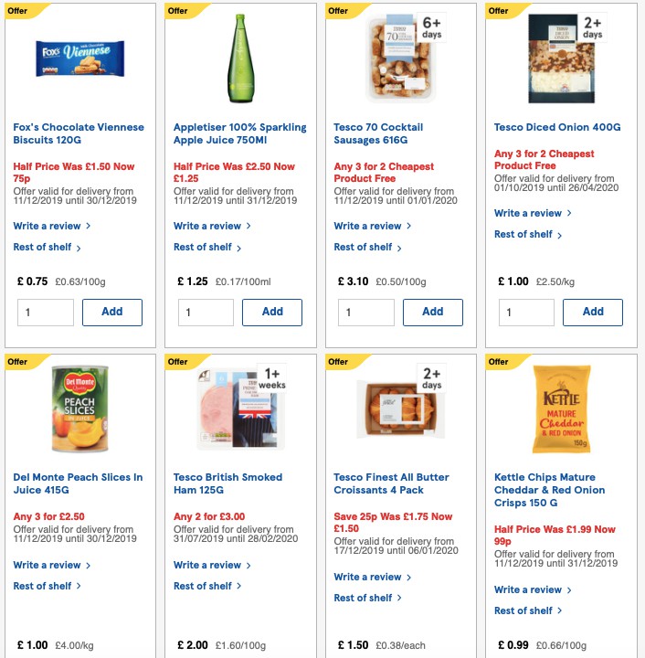 TESCO Offers from 27 December