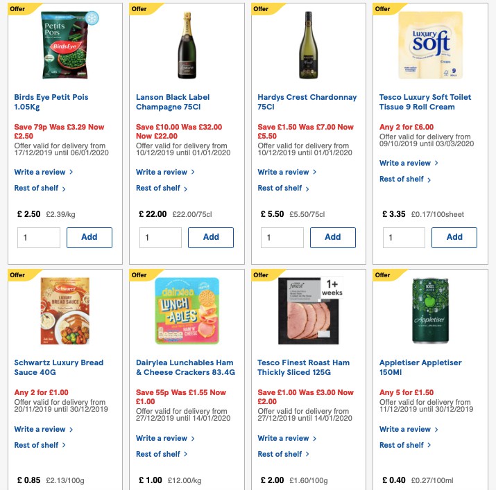 TESCO Offers from 27 December