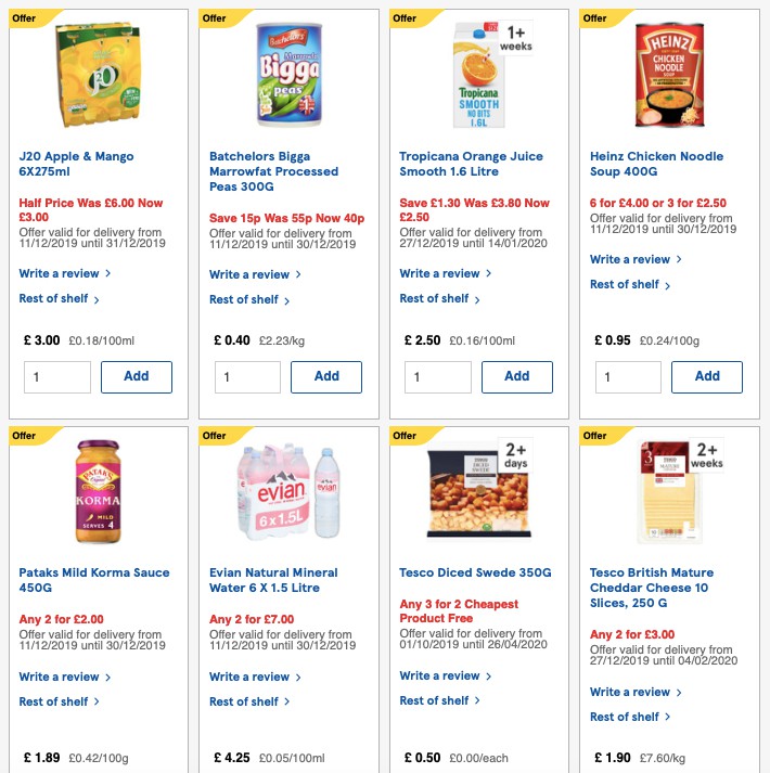 TESCO Offers from 27 December