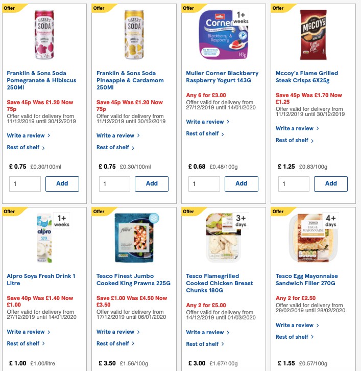 TESCO Offers from 27 December