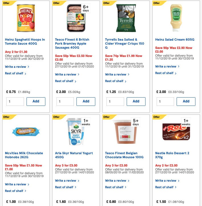 TESCO Offers from 27 December